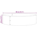 vidaXL Ültető gyűrű 5 db Ezüst 80 x 80 x 20 cm Rozsdamentes acél