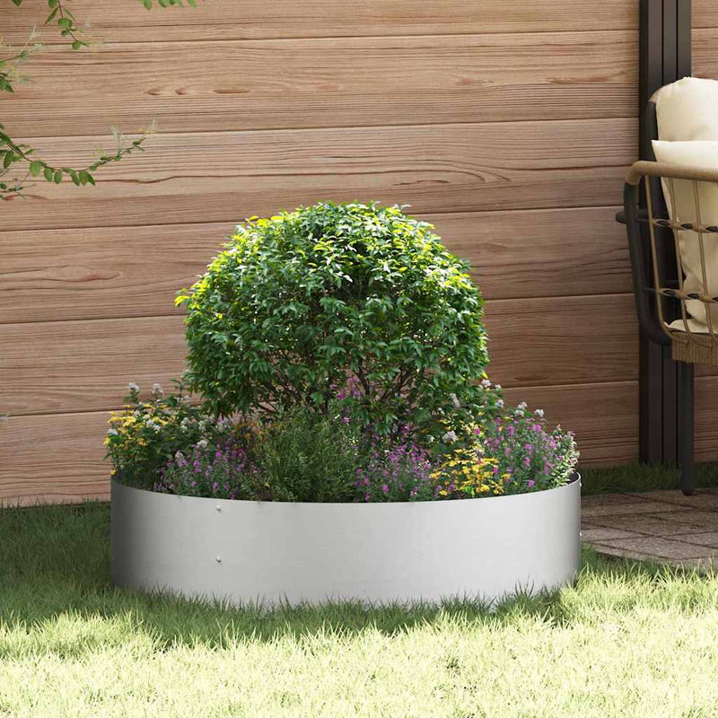 vidaXL Kerti ültetők 5 pcs Ezüst 80 x 80 x 20 cm Horganyzott acél