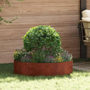 vidaXL Ültető gyűrű Rozsdás 80 x 80 x 20 cm Időjárásálló acél