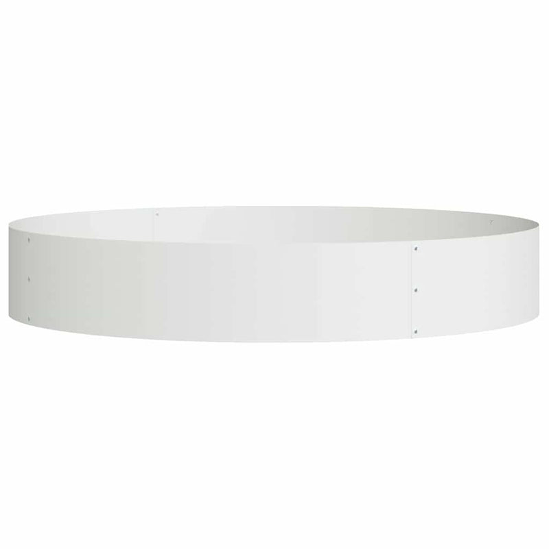 vidaXL Kerti cserép Fehér 120 x 120 x 20 cm Acél