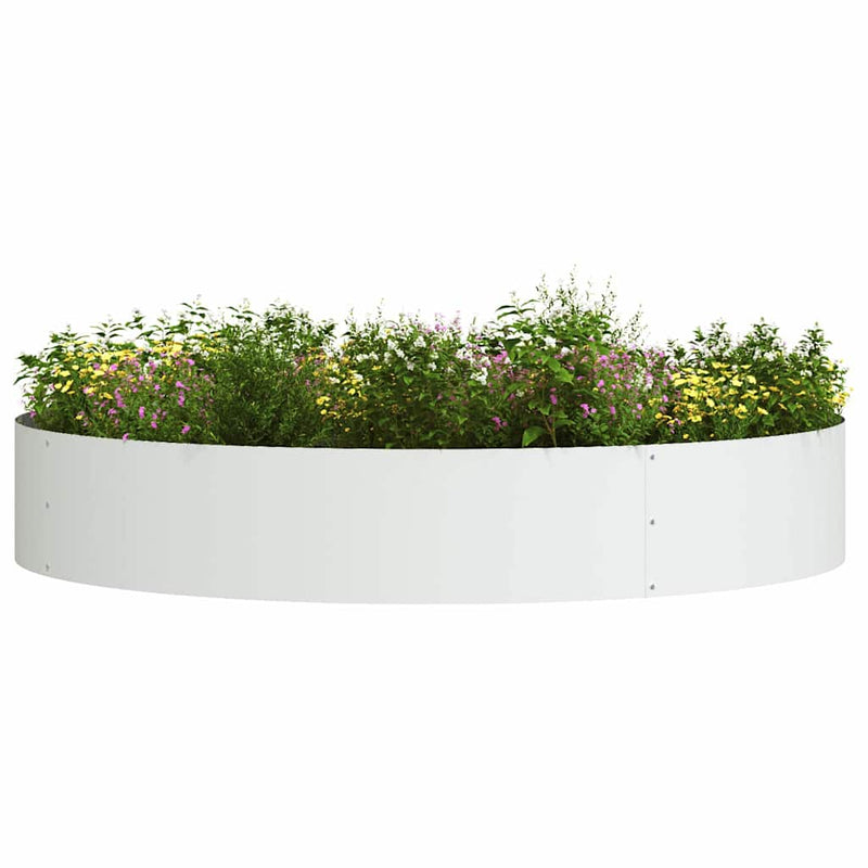 vidaXL Kerti ültetők 5 pcs Fehér 120 x 120 x 20 cm Acél