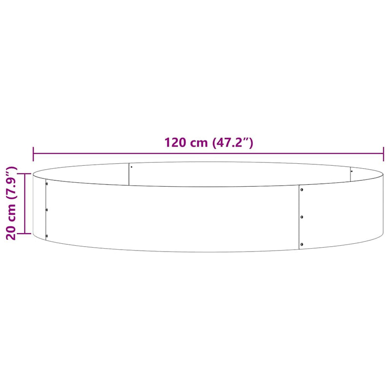 vidaXL Kerti ültetők 5 pcs Fehér 120 x 120 x 20 cm Acél