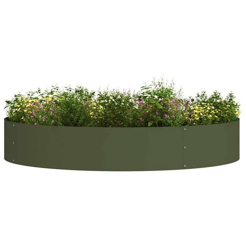 vidaXL Kerti ültetők 5 pcs Oliva zöld 120 x 120 x 20 cm Acél