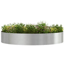 vidaXL Ültető gyűrű 5 db Ezüst 120 x 120 x 20 cm Rozsdamentes acél