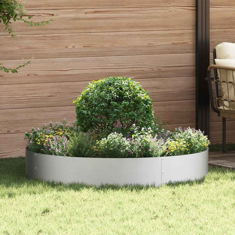 vidaXL Kerti ültetők 5 pcs Ezüst 120 x 120 x 20 cm Horganyzott acél