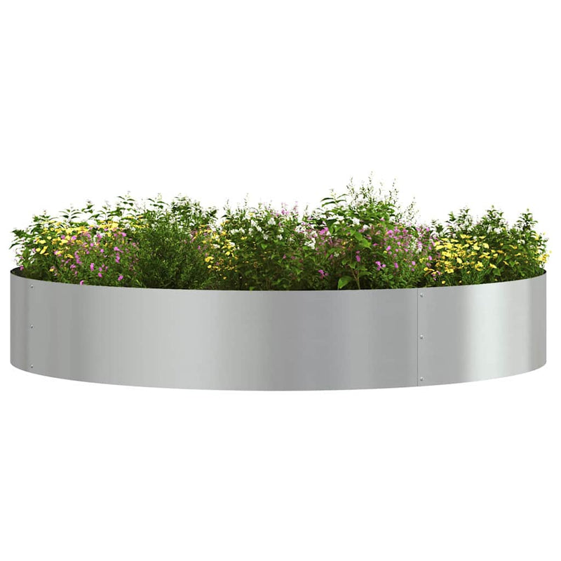 vidaXL Kerti ültetők 5 pcs Ezüst 120 x 120 x 20 cm Horganyzott acél