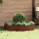 vidaXL Ültető gyűrű 5 db Rozsdás 120 x 120 x 20 cm Időjárásálló acél