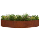 vidaXL Ültető gyűrű 5 db Rozsdás 120 x 120 x 20 cm Időjárásálló acél