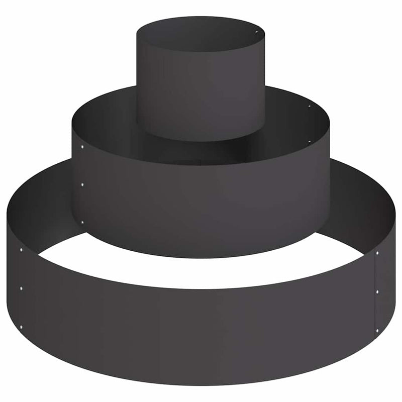 vidaXL Kerti cserép Fekete 90 x 90 x 20 cm Acél