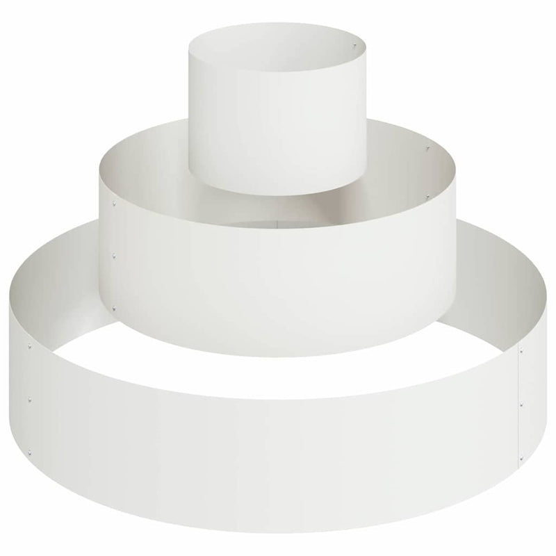 vidaXL Kerti cserép Fehér 90 x 90 x 20 cm Acél