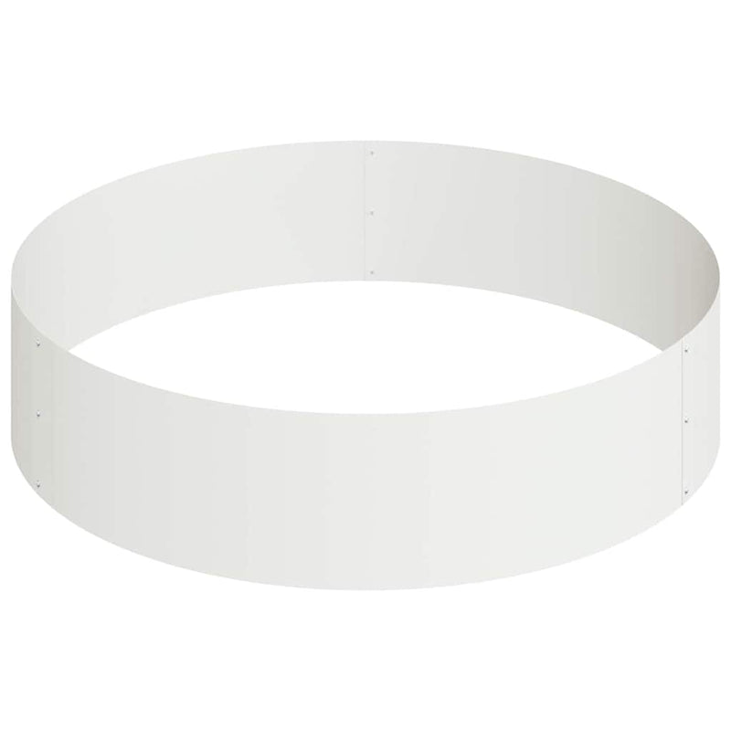 vidaXL Kerti cserép Fehér 90 x 90 x 20 cm Acél