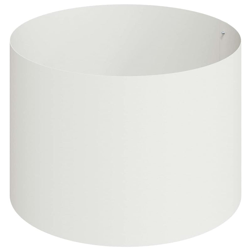vidaXL Kerti cserép Fehér 90 x 90 x 20 cm Acél