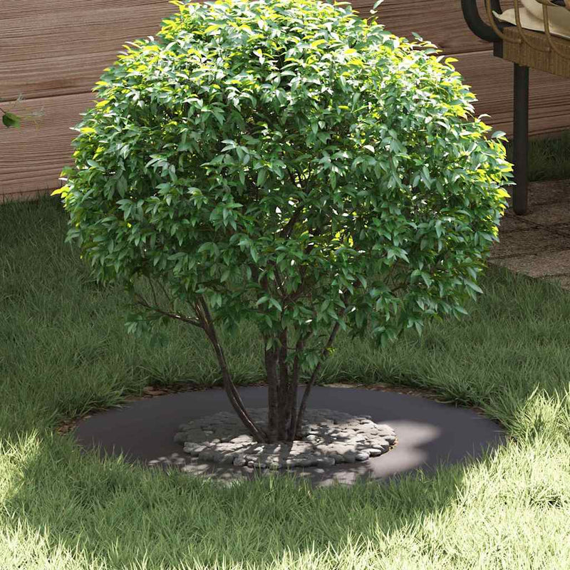 vidaXL Lapos fa körgyűrű Fekete Ø30 / 60 cm Acél