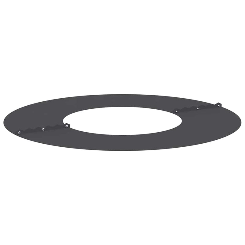 vidaXL Lapos fa körgyűrű Fekete Ø30 / 60 cm Acél