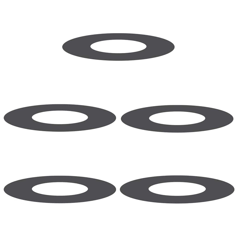 vidaXL Lapított Fa Gyűrűk 5 pcs Fekete Ø30 / 60 cm Acél