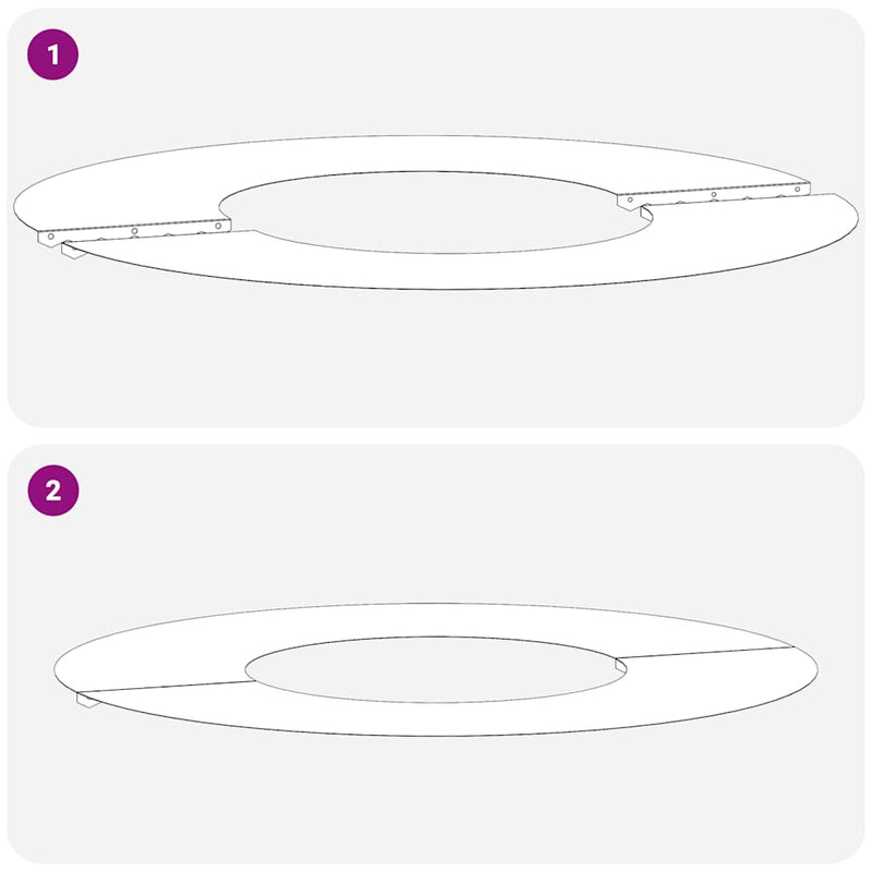 vidaXL Lapított Fa Gyűrűk 5 pcs Oliva zöld Ø30 / 60 cm Acél