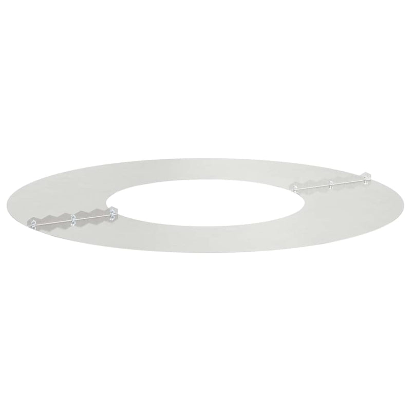 vidaXL Lapos fa körgyűrű Ezüst Ø30 / 60 cm Rozsdamentes acél