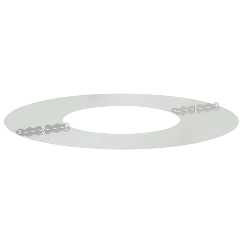 vidaXL Lapos fa körgyűrű Ezüst Ø30 / 60 cm Horganyzott acél
