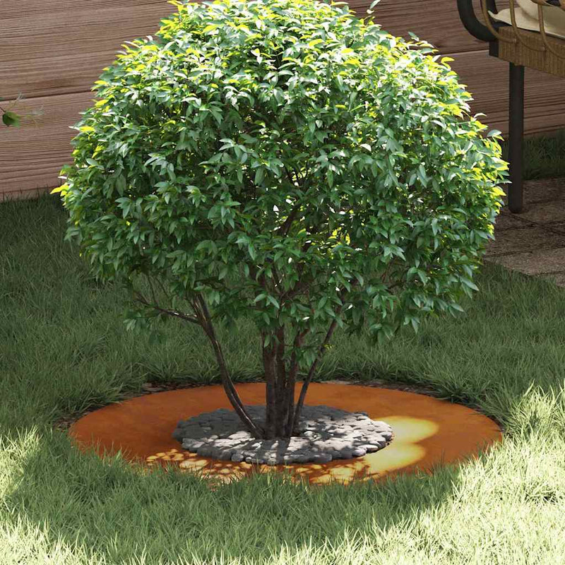 vidaXL Lapított Fa Gyűrűk 5 pcs Barna Ø30 / 60 cm időjárásálló acél