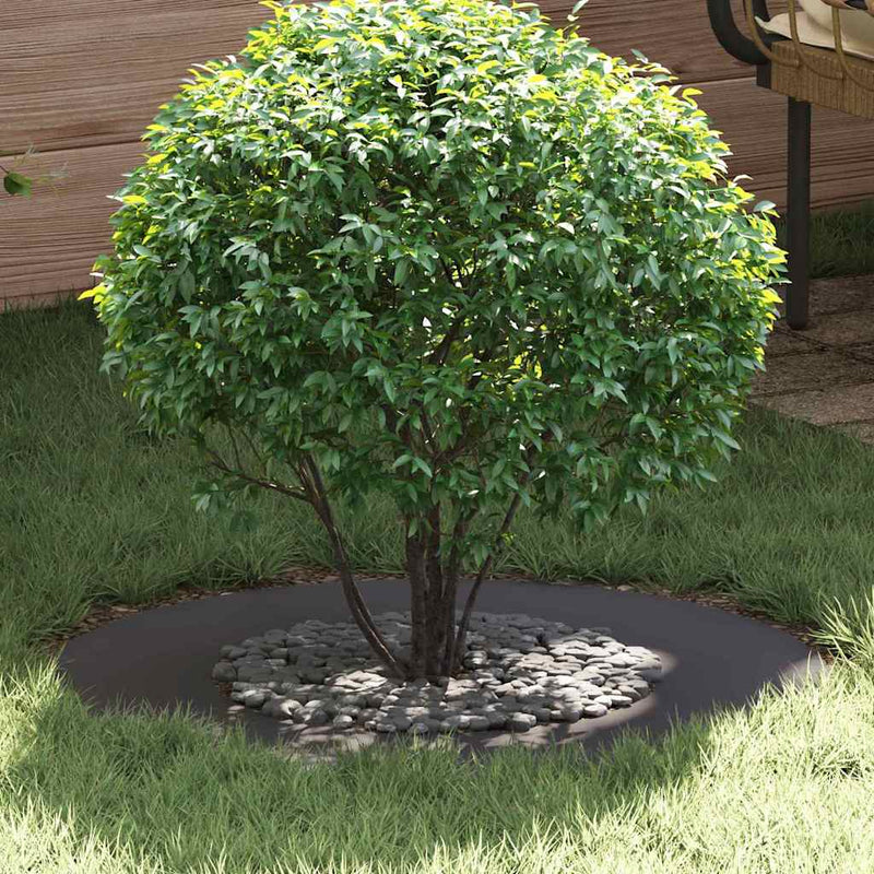 vidaXL Lapos fa körgyűrű Fekete Ø40 / 70 cm Acél