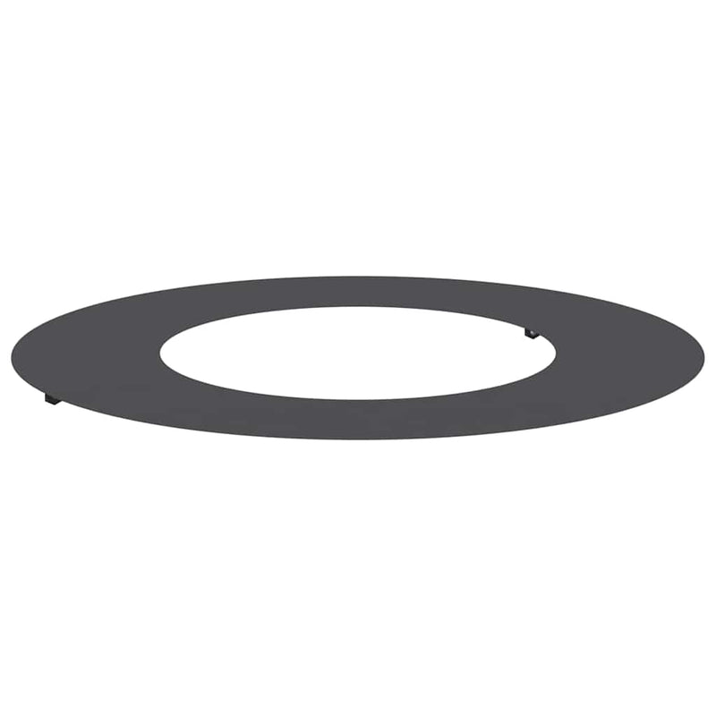 vidaXL Lapos fa körgyűrű Fekete Ø40 / 70 cm Acél