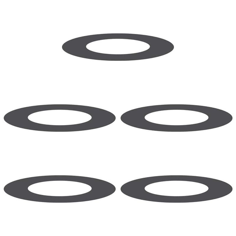 vidaXL Lapított Fa Gyűrűk 5 pcs Fekete Ø40 / 70 cm Acél