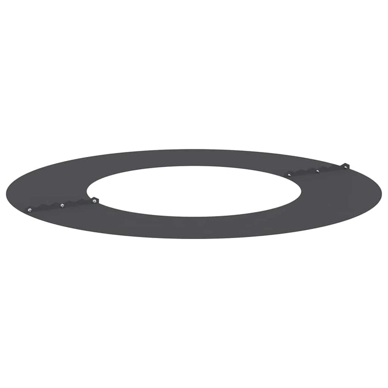 vidaXL Lapított Fa Gyűrűk 5 pcs Fekete Ø40 / 70 cm Acél