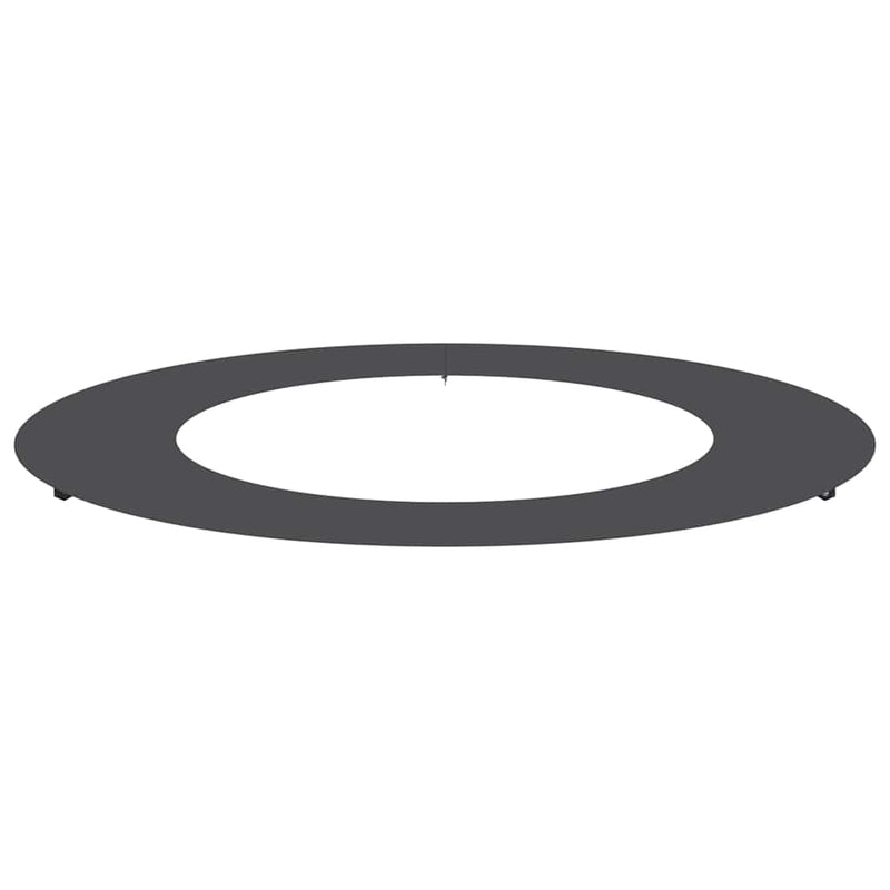 vidaXL Lapos fa körgyűrű Fekete Ø50 / 80 cm Acél