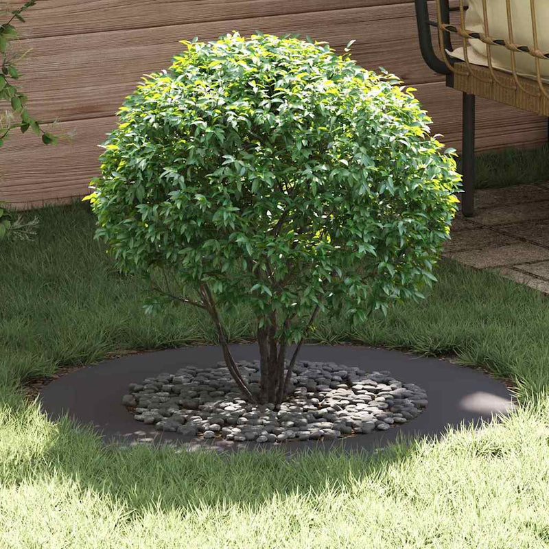 vidaXL Lapított Fa Gyűrűk 5 pcs Fekete Ø50 / 80 cm Acél
