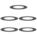 vidaXL Alkalmas lapos fa gyűrűkhez 5 pcs Fekete Ø50 / 80 cm Acél