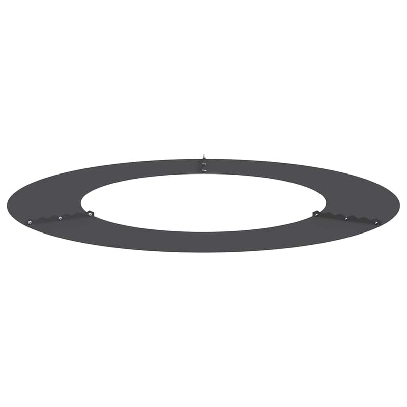 vidaXL Lapított Fa Gyűrűk 5 pcs Fekete Ø50 / 80 cm Acél