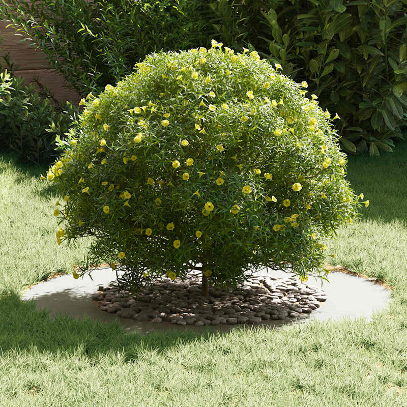 vidaXL Lapos fa körgyűrű Fehér Ø50 / 80 cm Acél