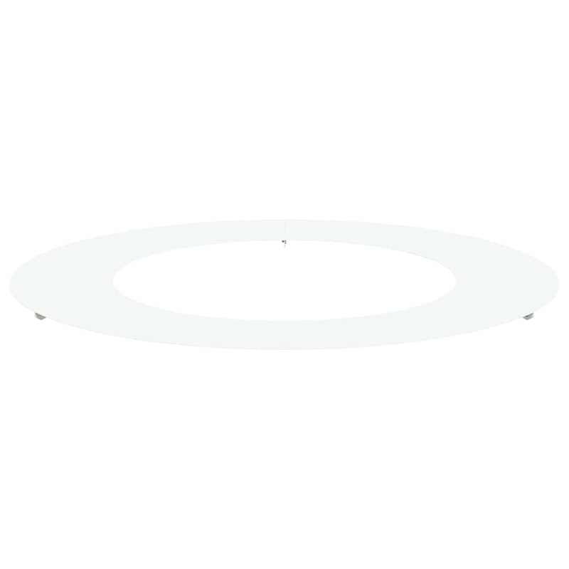 vidaXL Lapos fa körgyűrű Fehér Ø50 / 80 cm Acél