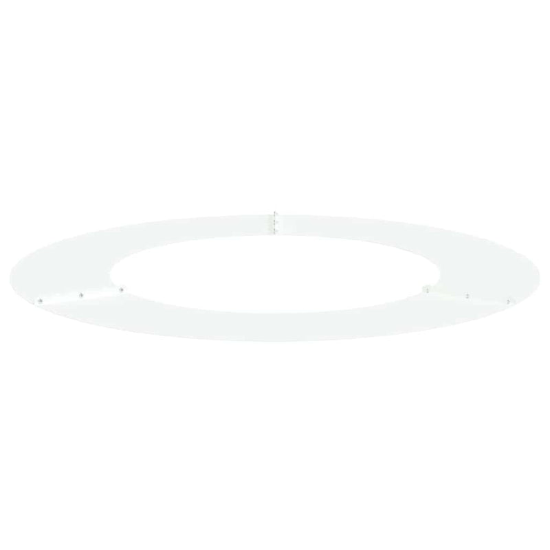 vidaXL Lapos fa körgyűrű Fehér Ø50 / 80 cm Acél