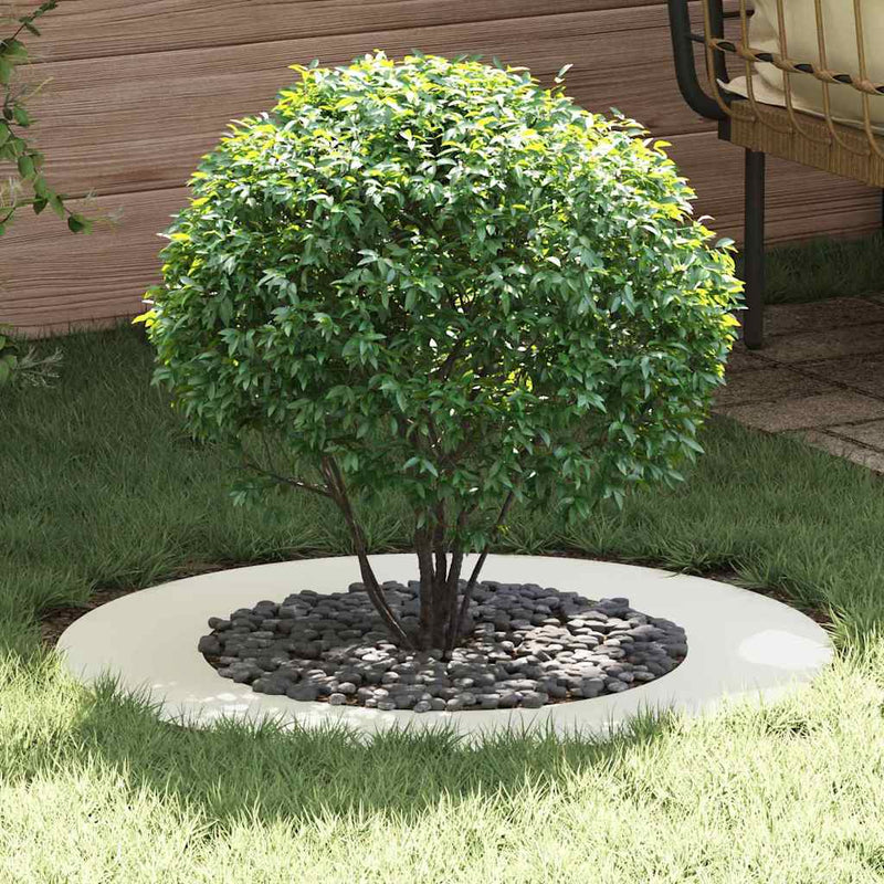 vidaXL Lapított Fa Gyűrűk 5 pcs Fehér Ø50 / 80 cm Acél