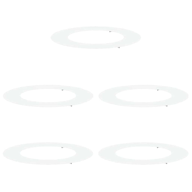 vidaXL Lapított Fa Gyűrűk 5 pcs Fehér Ø50 / 80 cm Acél