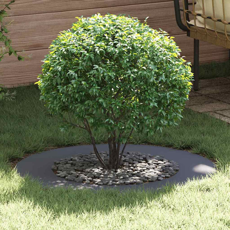 vidaXL Lapított Fa Gyűrűk 5 pcs Antracit Ø50 / 80 cm Acél