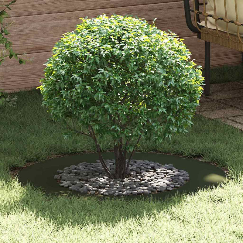 vidaXL Lapos fa körgyűrű Oliva zöld Ø50 / 80 cm Acél