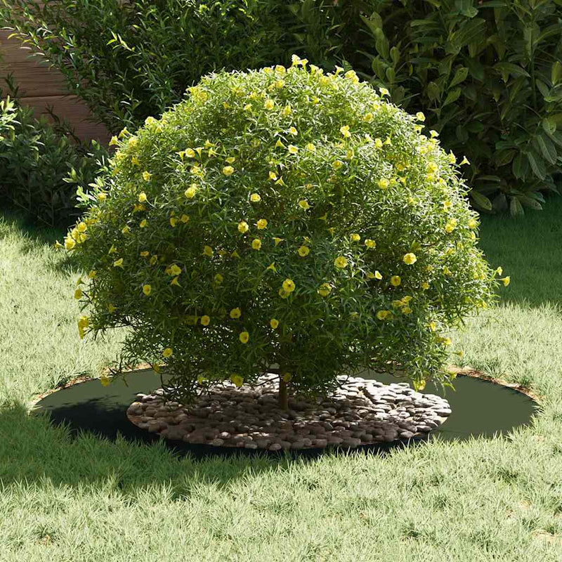 vidaXL Lapos fa körgyűrű Oliva zöld Ø50 / 80 cm Acél