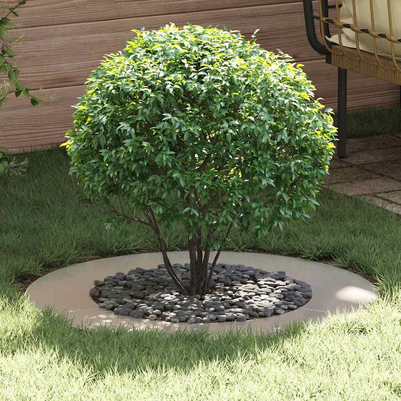 vidaXL Lapos fa körgyűrű Ezüst Ø50 / 80 cm Rozsdamentes acél