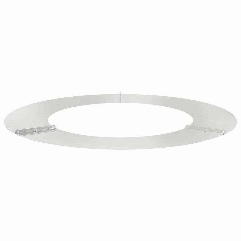 vidaXL Lapos fa körgyűrű Ezüst Ø50 / 80 cm Rozsdamentes acél