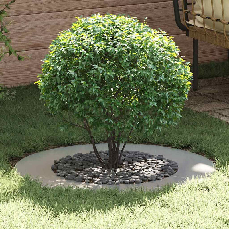 vidaXL Lapos fa körgyűrű Ezüst Ø50 / 80 cm Horganyzott acél