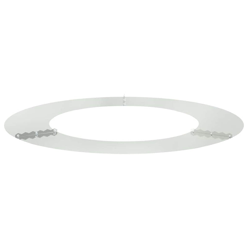 vidaXL Lapos fa körgyűrű Ezüst Ø50 / 80 cm Horganyzott acél