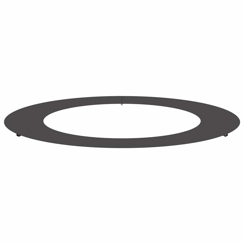 vidaXL Lapos fa körgyűrű Fekete Ø60 / 90 cm Acél