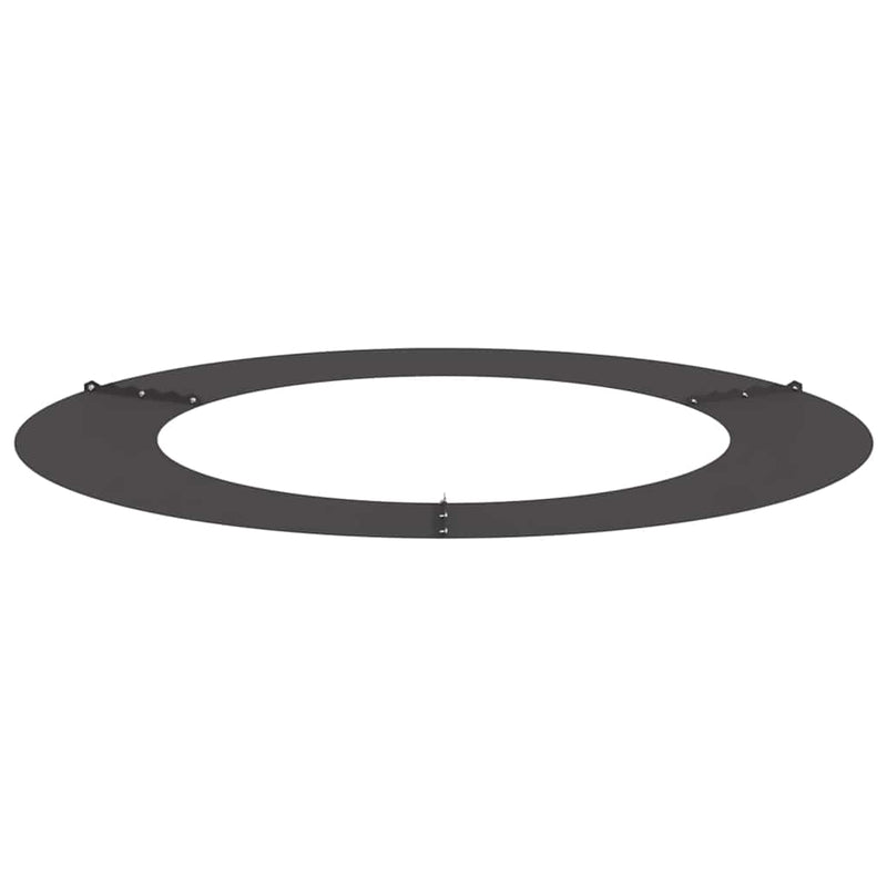 vidaXL Lapos fa körgyűrű Fekete Ø60 / 90 cm Acél