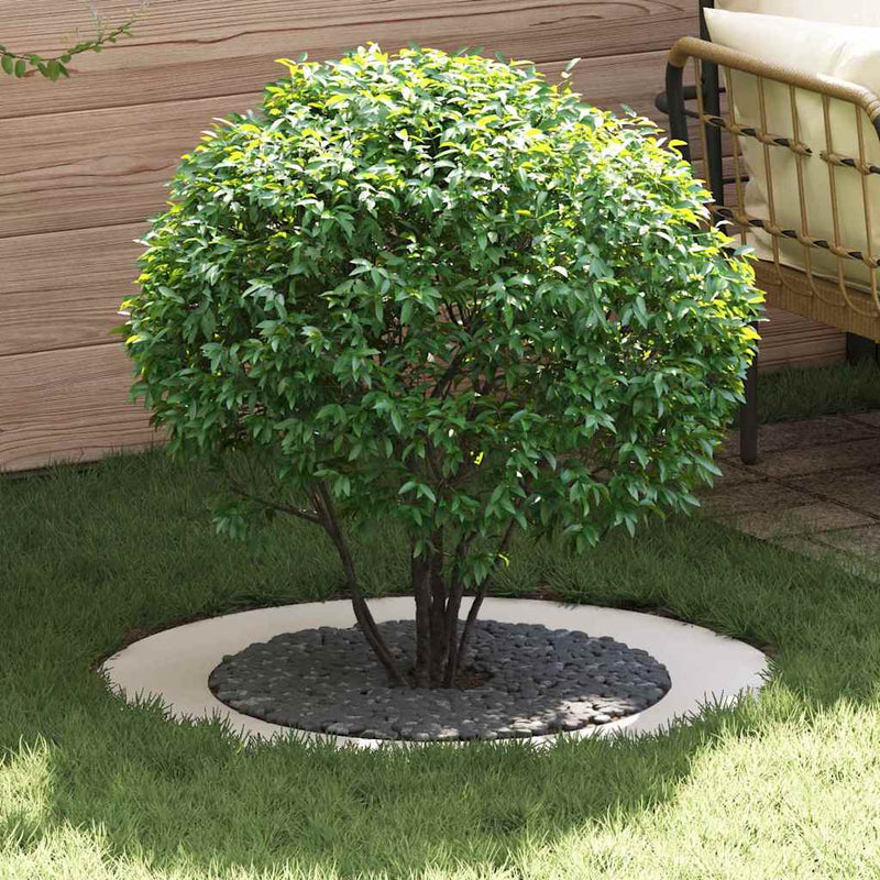 vidaXL Lapos fa körgyűrű Fehér Ø60 / 90 cm Acél