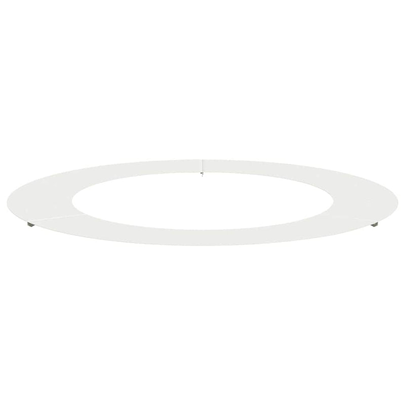 vidaXL Lapos fa körgyűrű Fehér Ø60 / 90 cm Acél