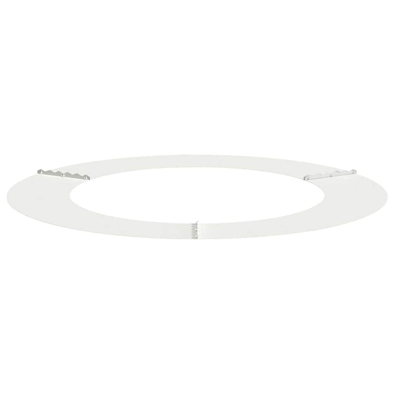 vidaXL Lapos fa körgyűrű Fehér Ø60 / 90 cm Acél