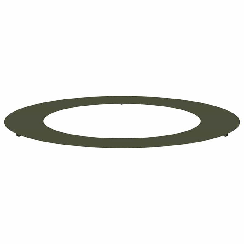 vidaXL Lapos fa körgyűrű Oliva zöld Ø60 / 90 cm Acél