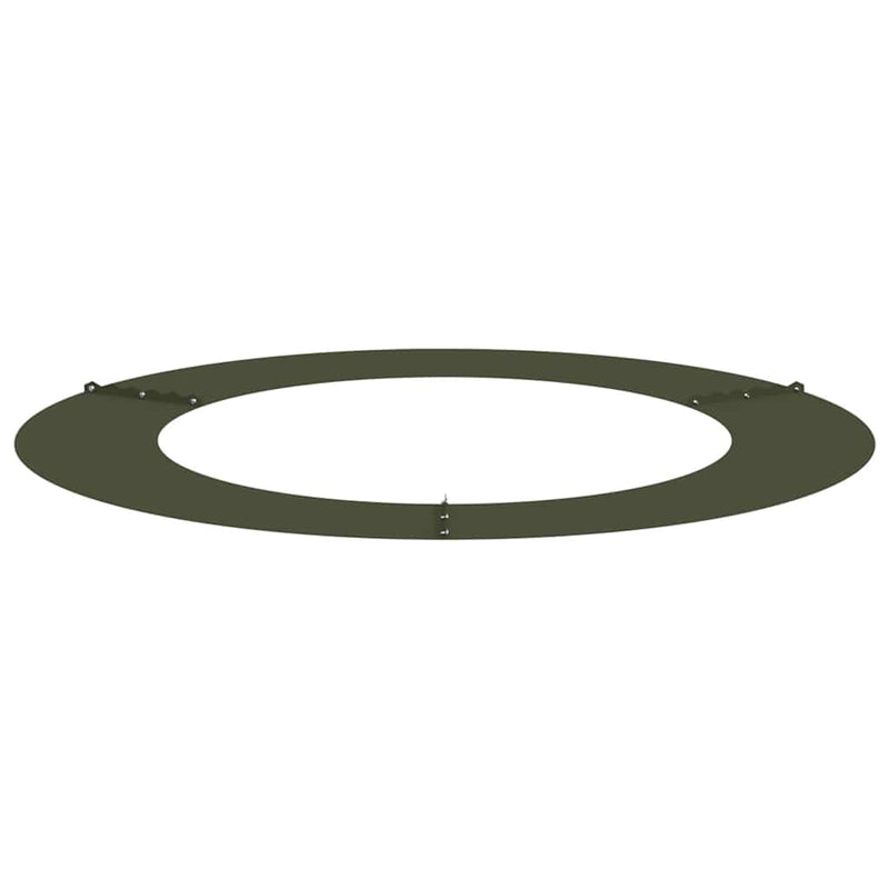 vidaXL Lapított Fa Gyűrűk 5 pcs Oliva zöld Ø30 / 60 cm Acél